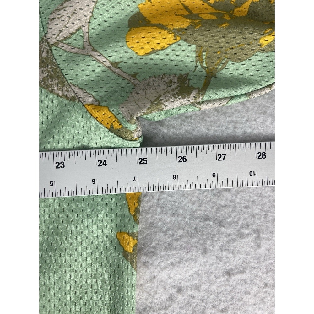 Nike Rose City Shirt Men's XL Green Yellow Mesh Button-Up Floral Short Sleeve - Picture 10 of 11